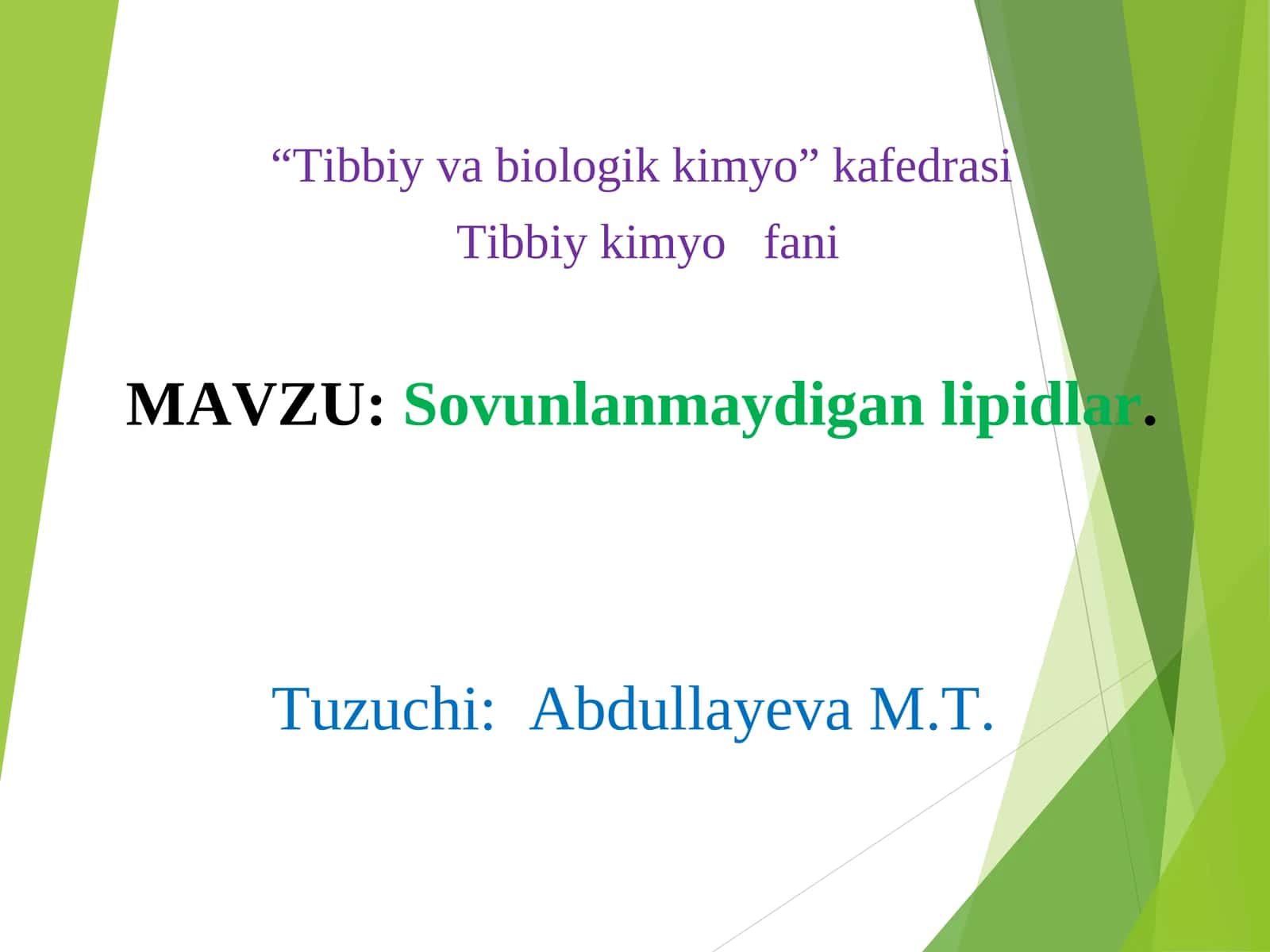Sovunlanmaydigan lipidlar 1