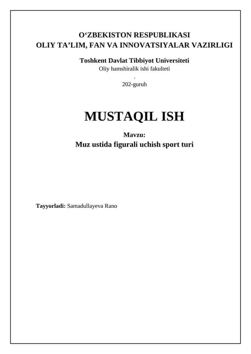 Muz ustida figurali uchish sport turi 1