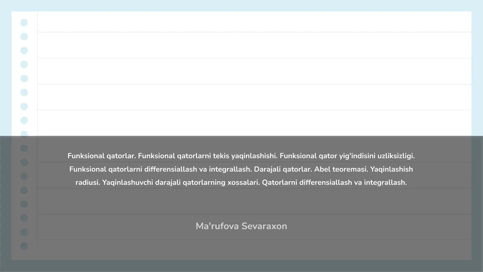 Ma'rufova Sevaraxon 1