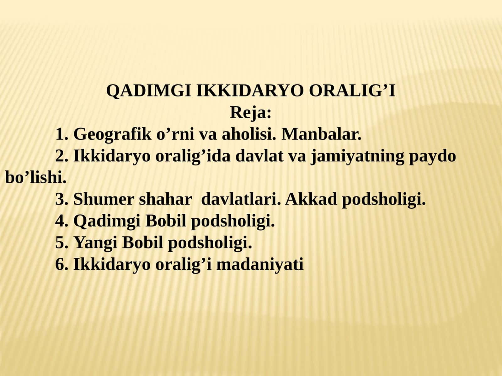 IKKI DARYO ORALIG’I MESOPOTAMIYA 1