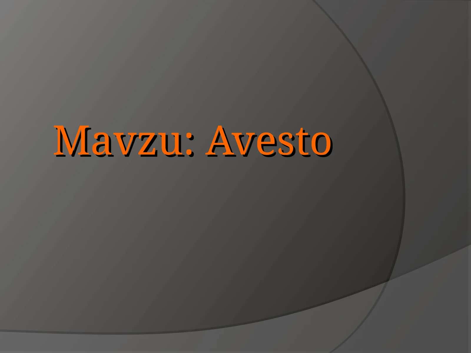 Avesto 1
