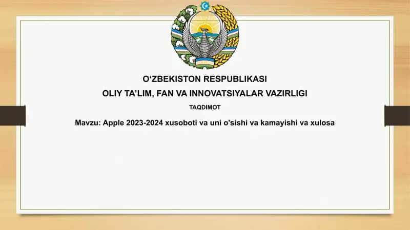 Apple 2023-2024 xusoboti va unio'si 1