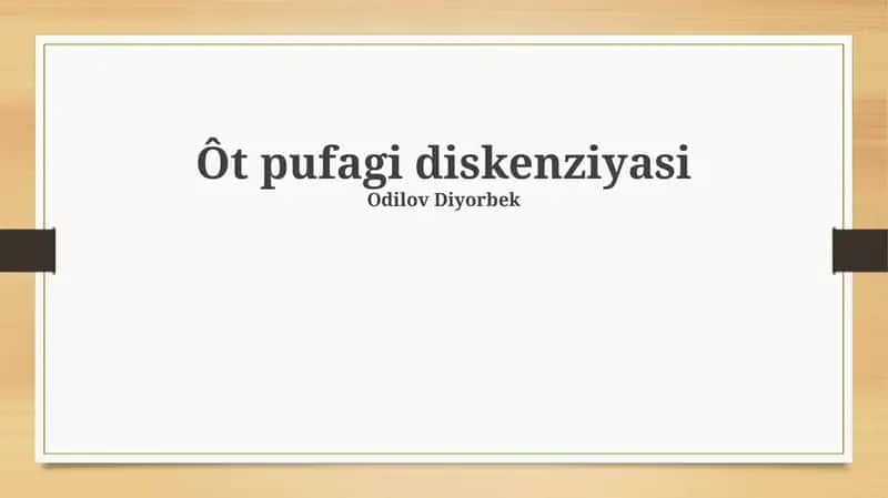 Ôt pufagi diskenziyasi 1