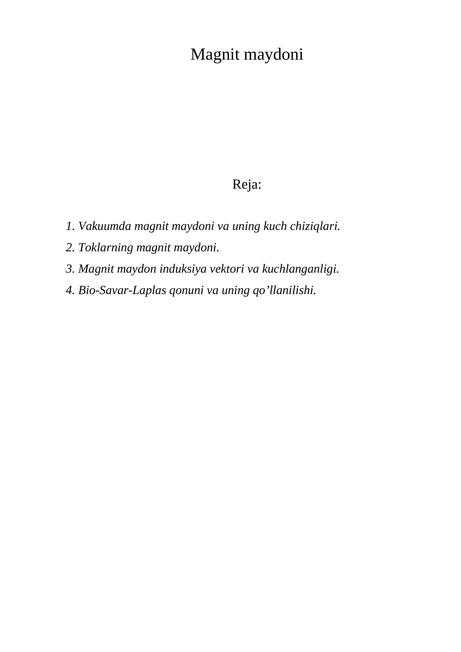 Magnit maydoni 1