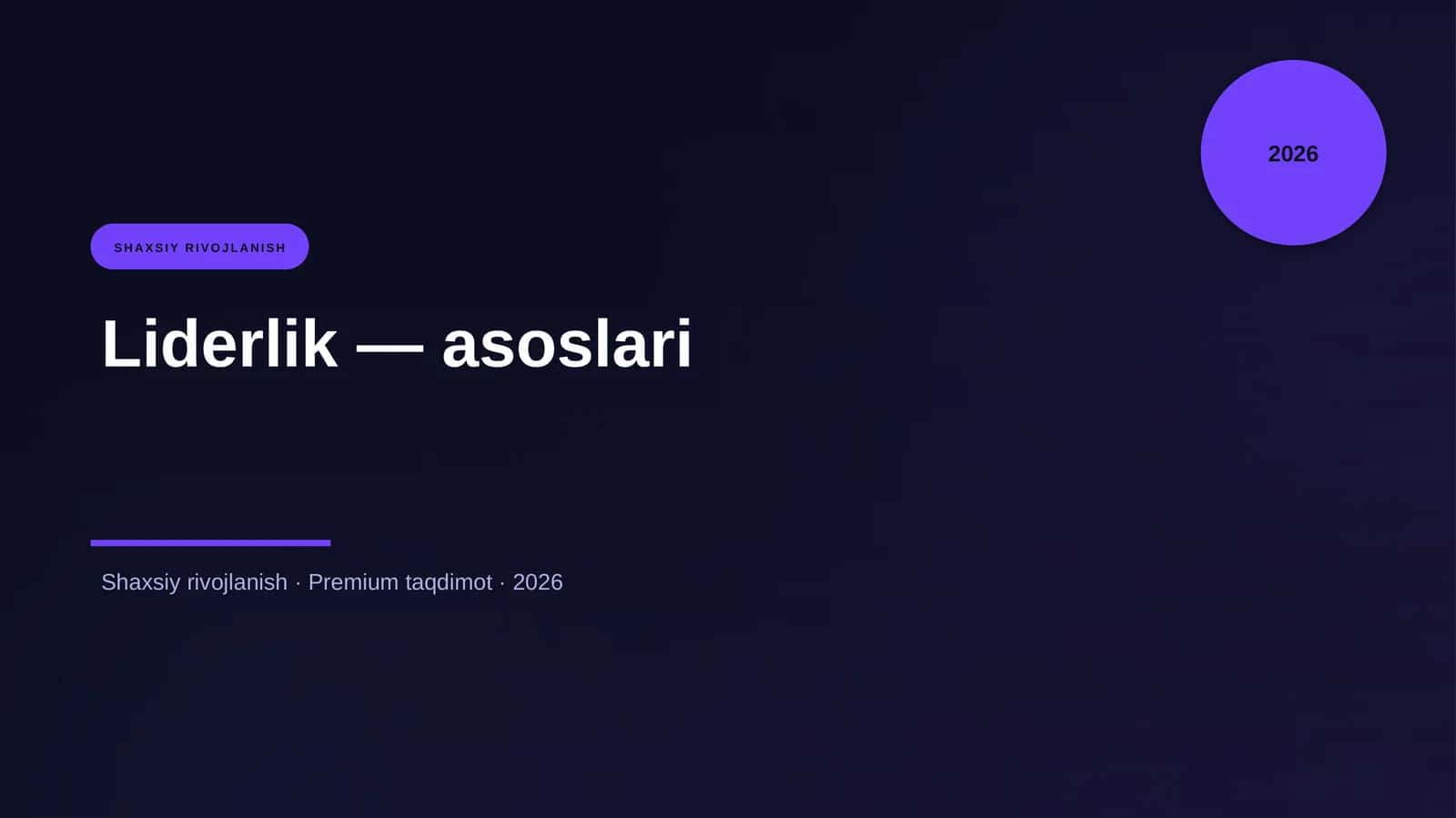 Liderlik — asoslari 1