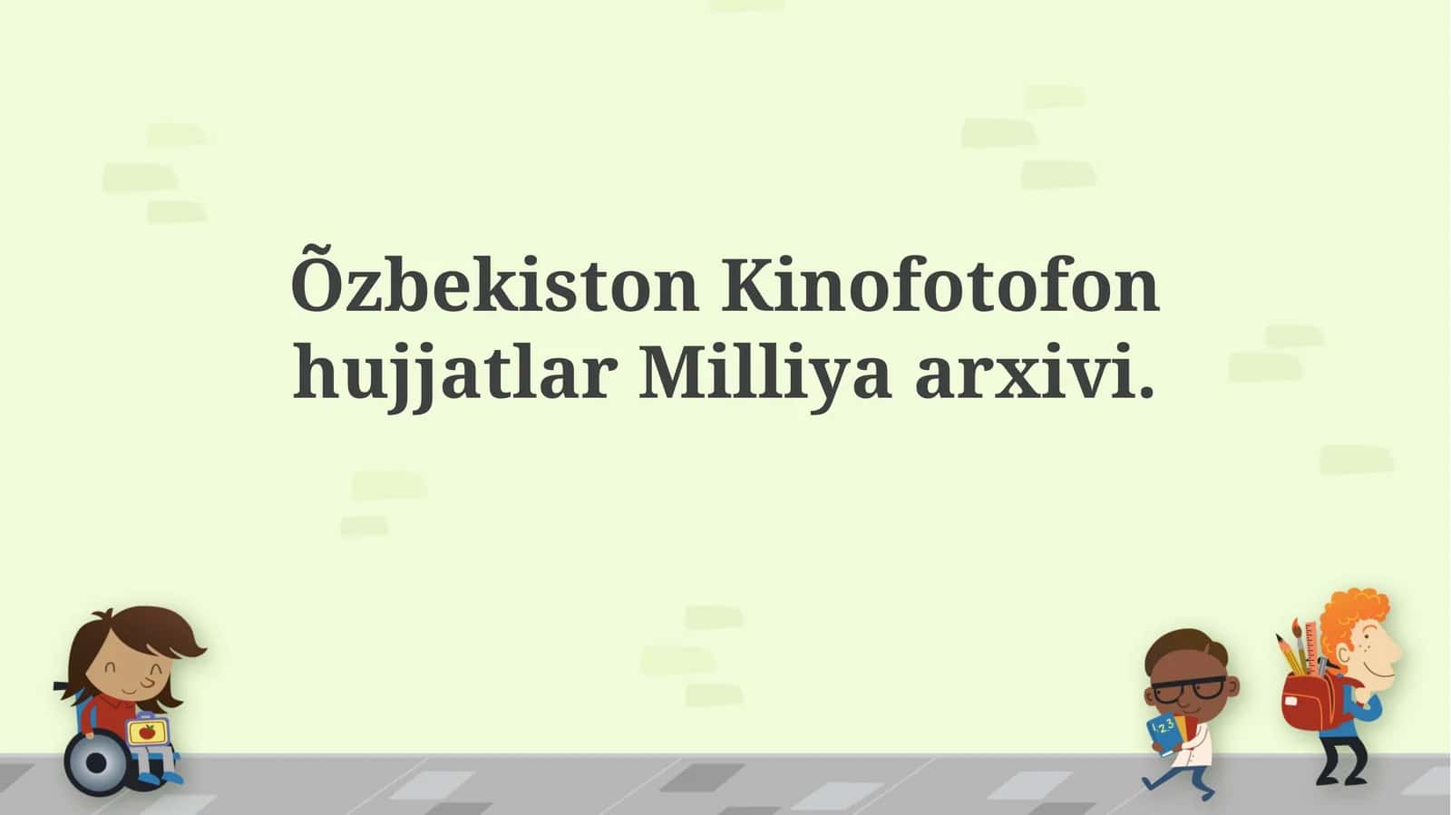 O'zbekiston Kinofotofono Hujjatlari Milliy Arxivining Tarixi va Fondi 1
