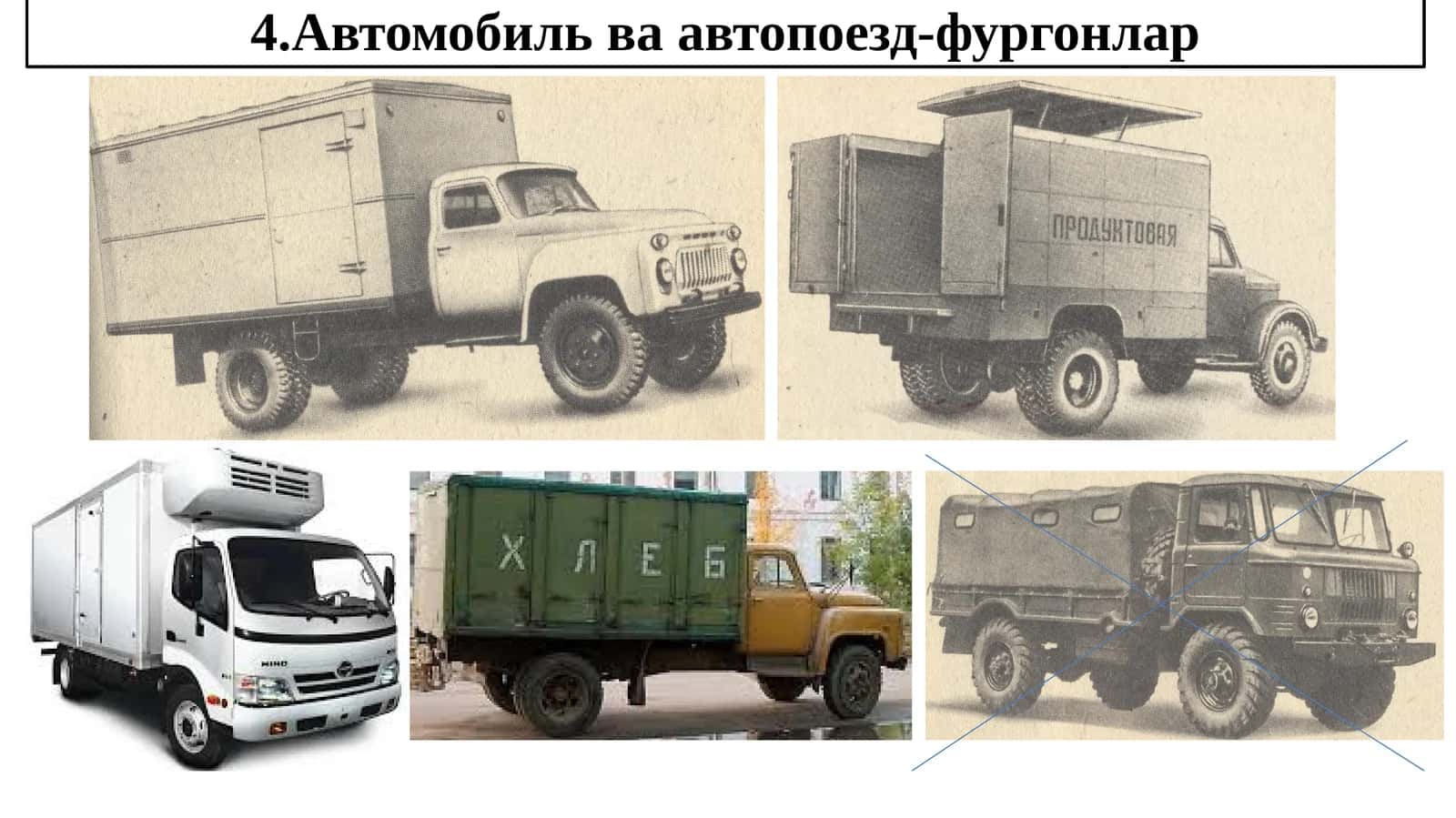 Автомобиль ва автопоезд-фургонлар 1