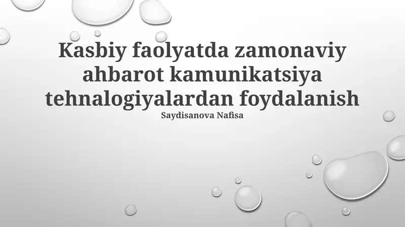 Zamonaviy AKTning kasbiy faoliyatga ta'siri 1