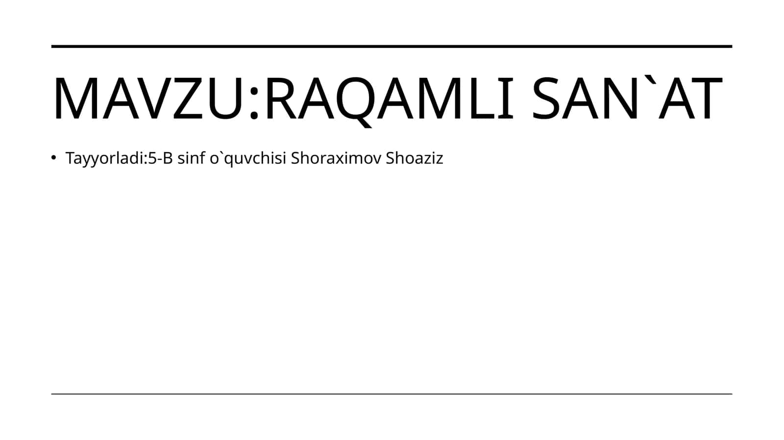 Raqamlisan`at 1