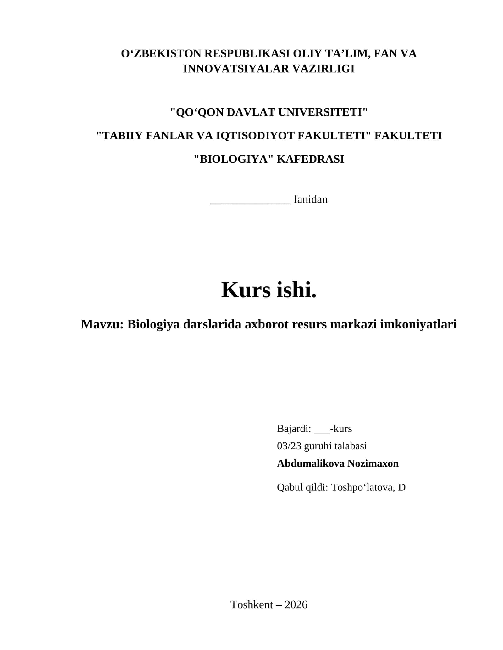 Biologiya darslarida axborot resurs markazi imkoniyatlari 1