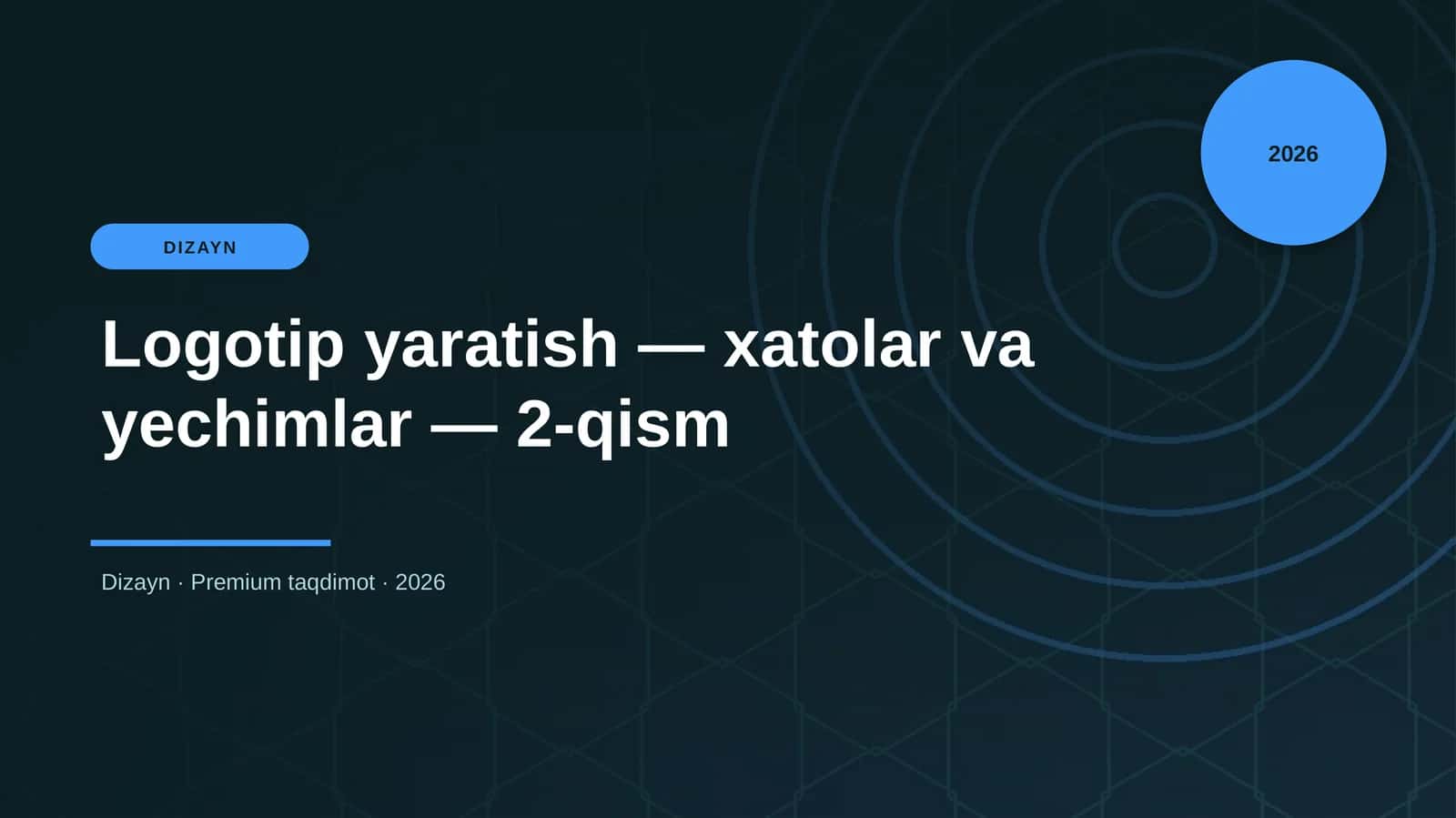Logotip yaratish — xatolar va yechimlar — 2-qism 1
