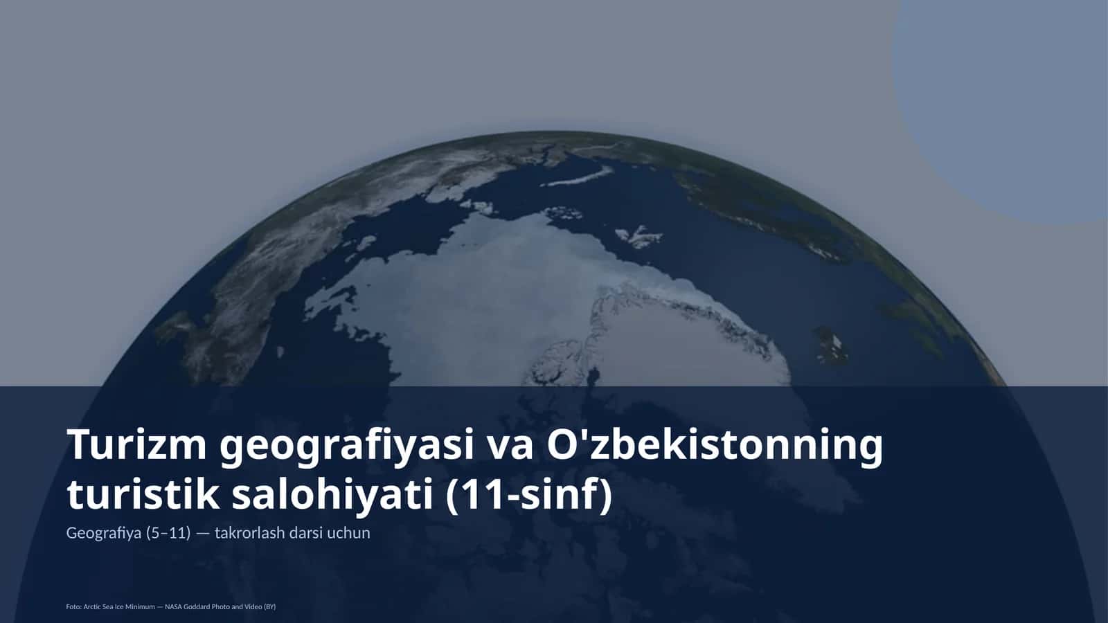 Turizm geografiyasi va O'zbekistonning turistik salohiyati (11-sinf) 1