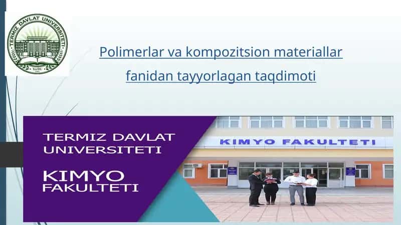 Polimer kompozitsion materiallar kelajagi – yangi istiqbolli qo'llash sohalari 1