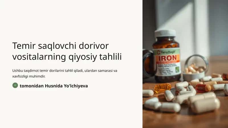 Temir saqlovchi dorivor vositalarning qiyosiy tahlili 1