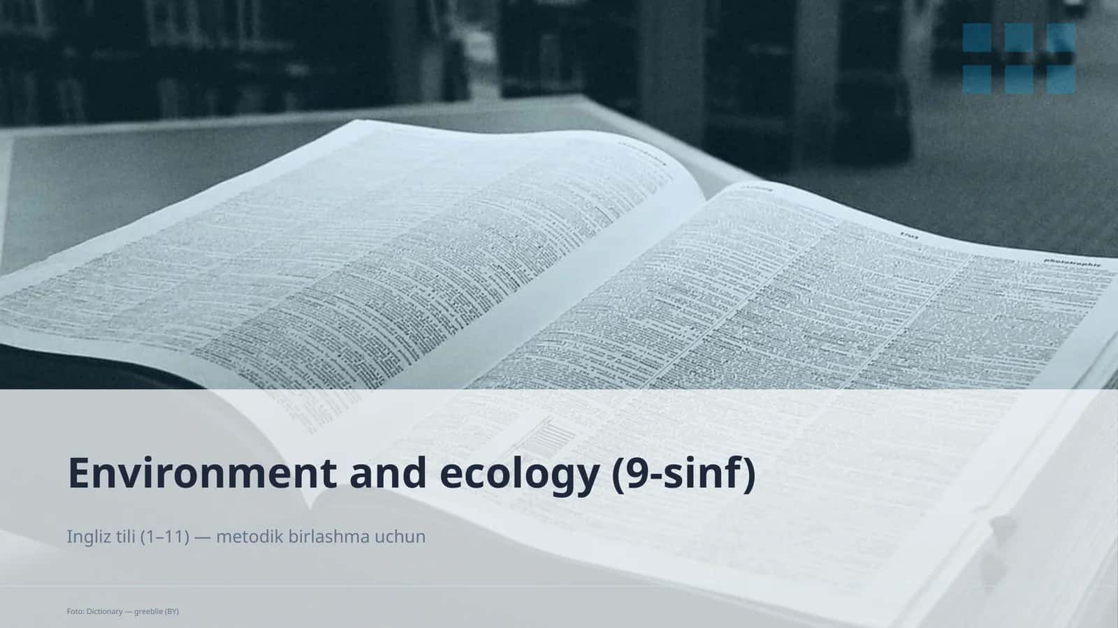 Environment and ecology (9-sinf) 1