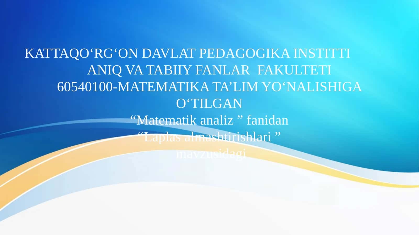 Matematik analiz 1