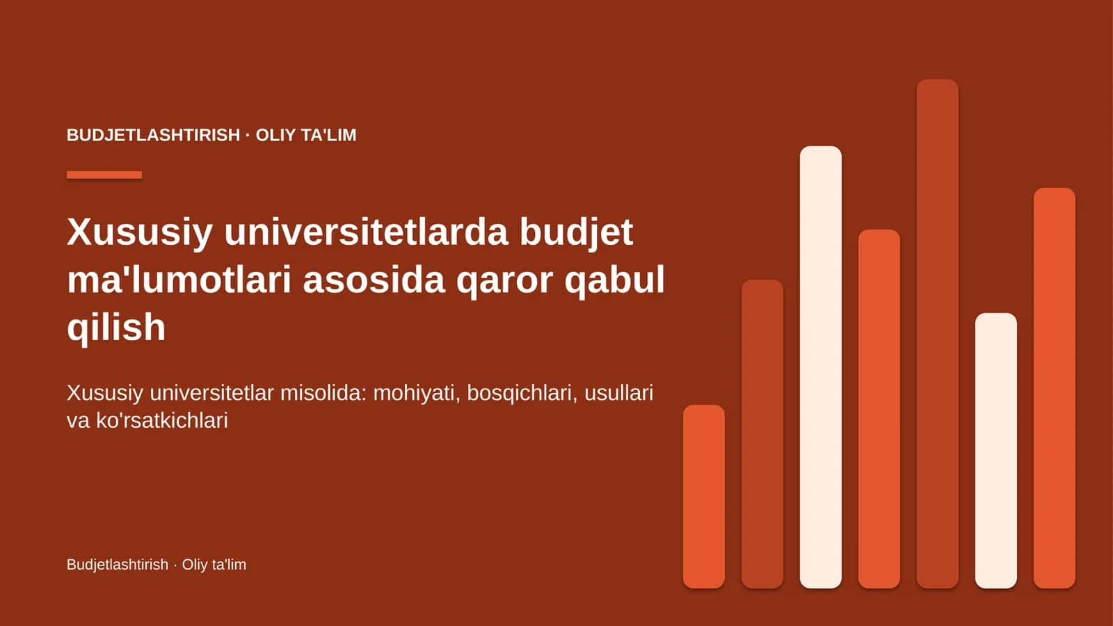 xususiy universitetlarda budjet ma'lumotlari asosida qaror qabul qilish 2877 1