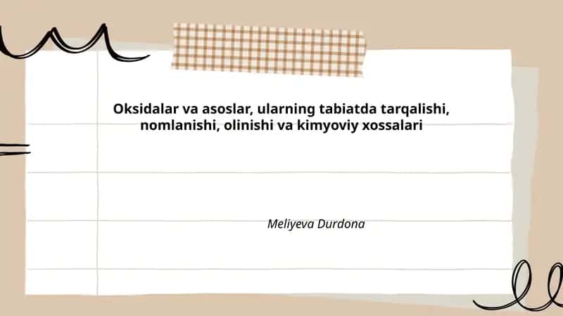 Oksidalar va asoslar 1