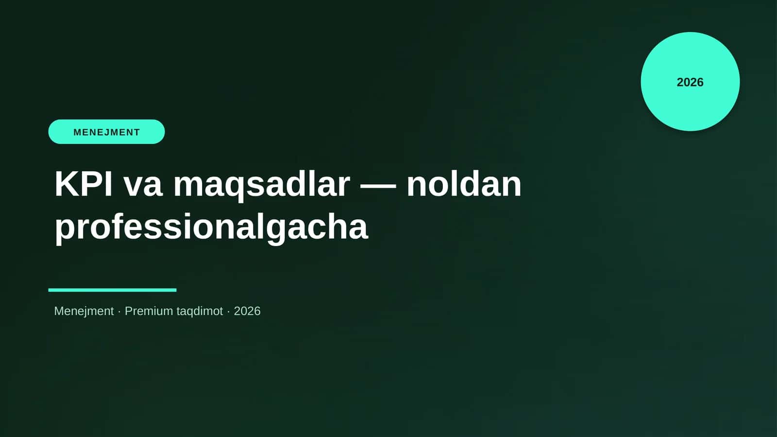 KPI va maqsadlar — noldan professionalgacha 1