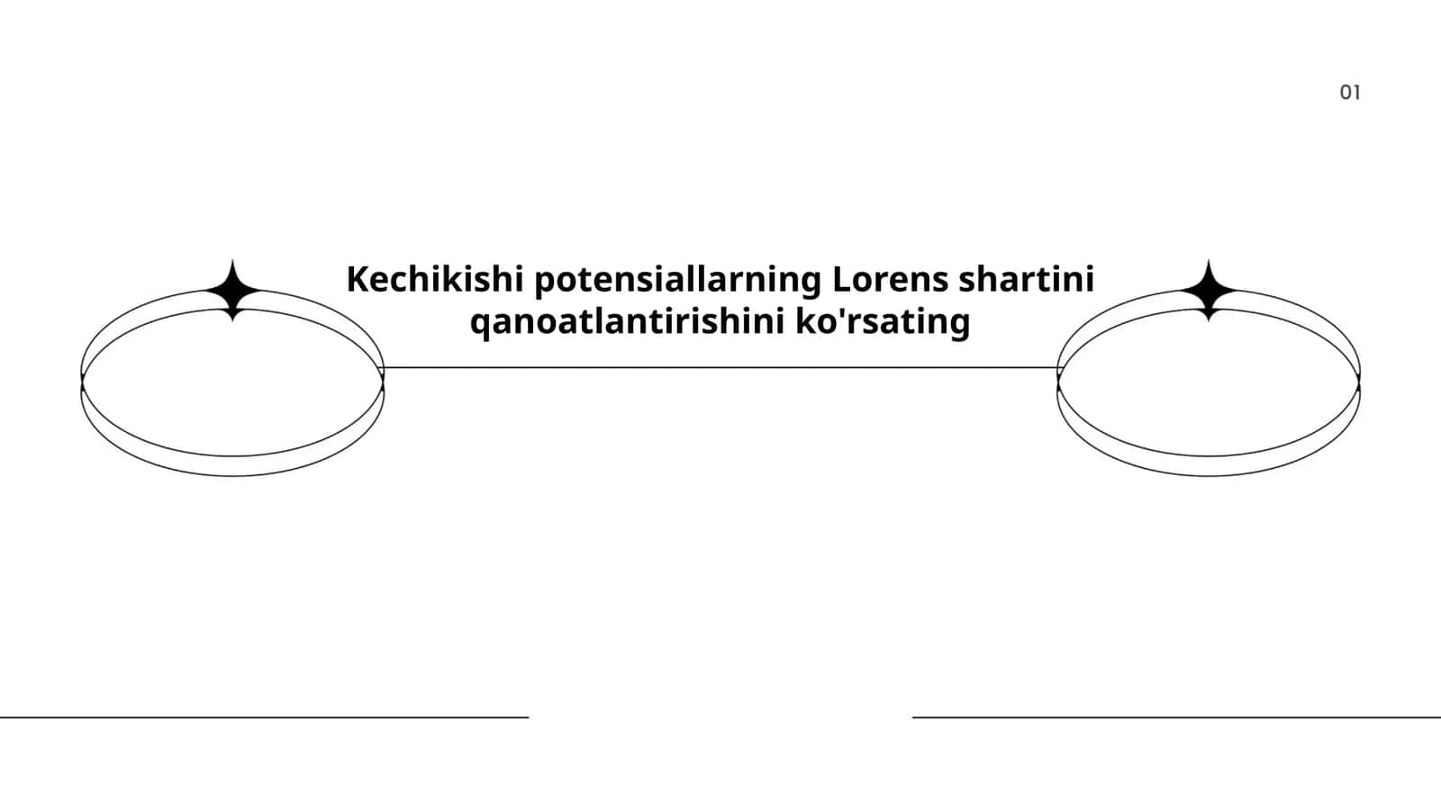 Kechikishi Potensiallarning Lorens Shartini Qanoatlantirishini Ko'rsating 1
