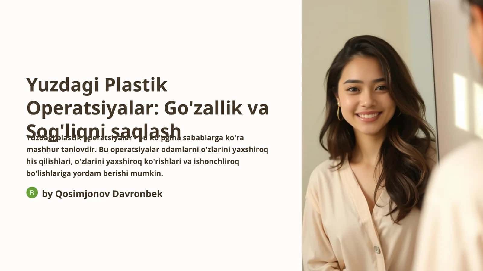 Plastik Operatsiyalar 1