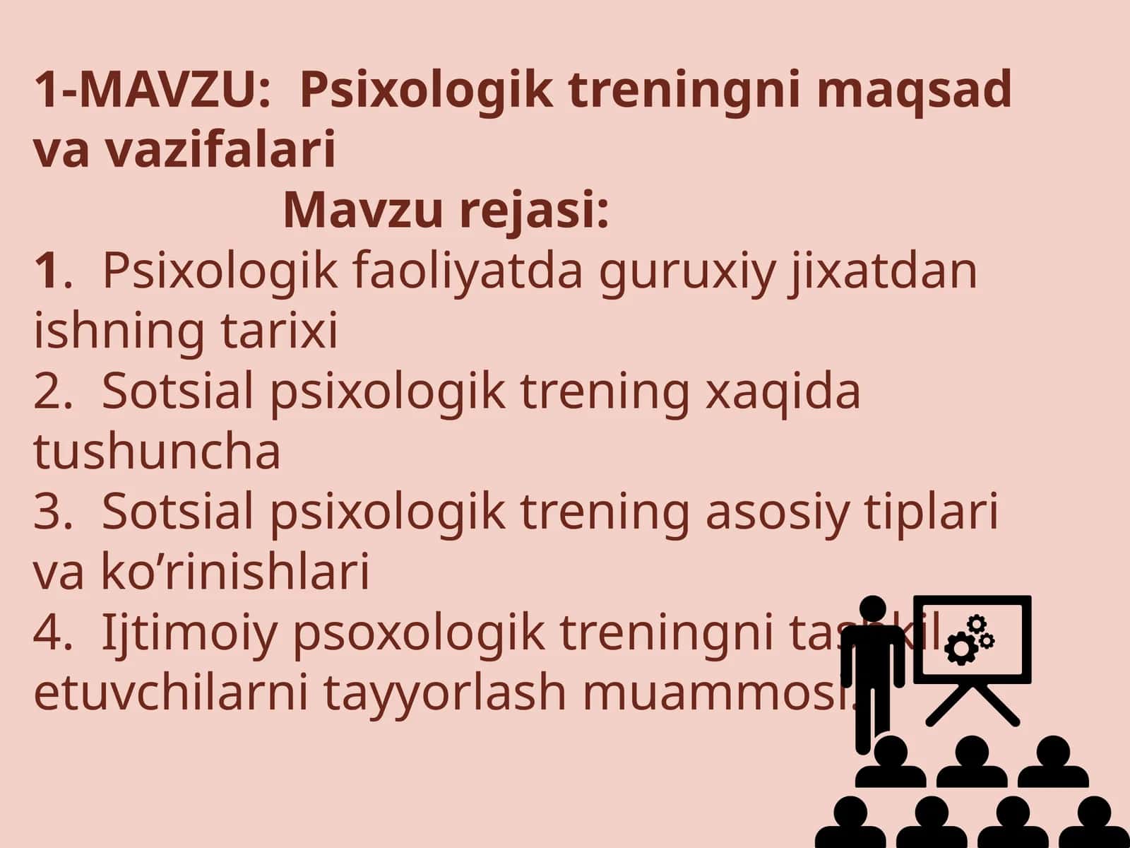 Psixologik treningni maqsad va vazifalari 1