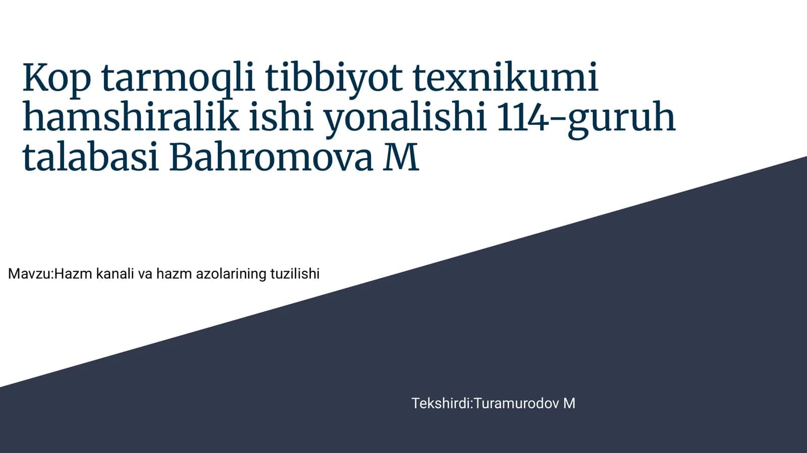 Kop tarmoqli tibbiyot texnikumi 1
