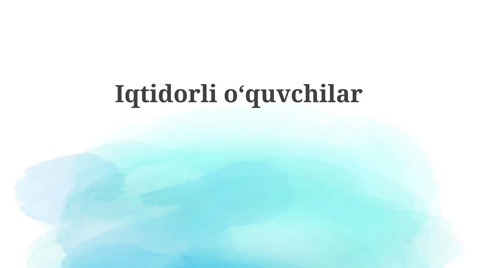 Iqtidorli Talabalarni Aniqlash 1