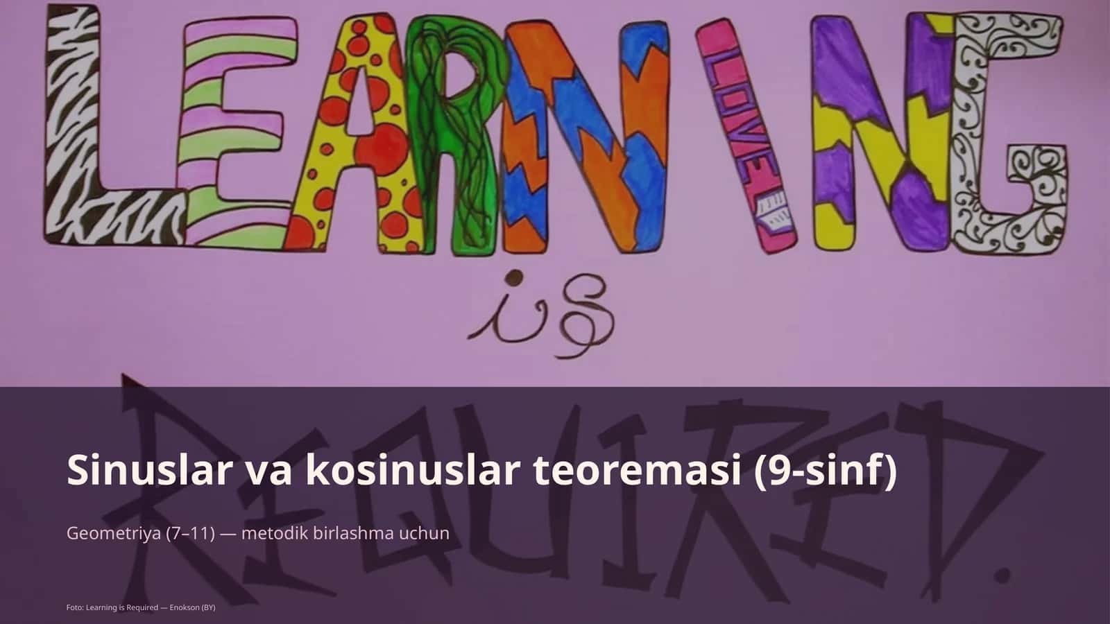Sinuslar va kosinuslar teoremasi (9-sinf) 1