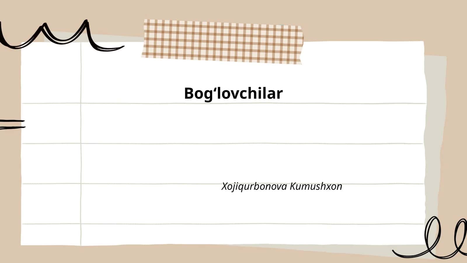Bogʻlovchilar Xojiqurbonova Kumushxon 1