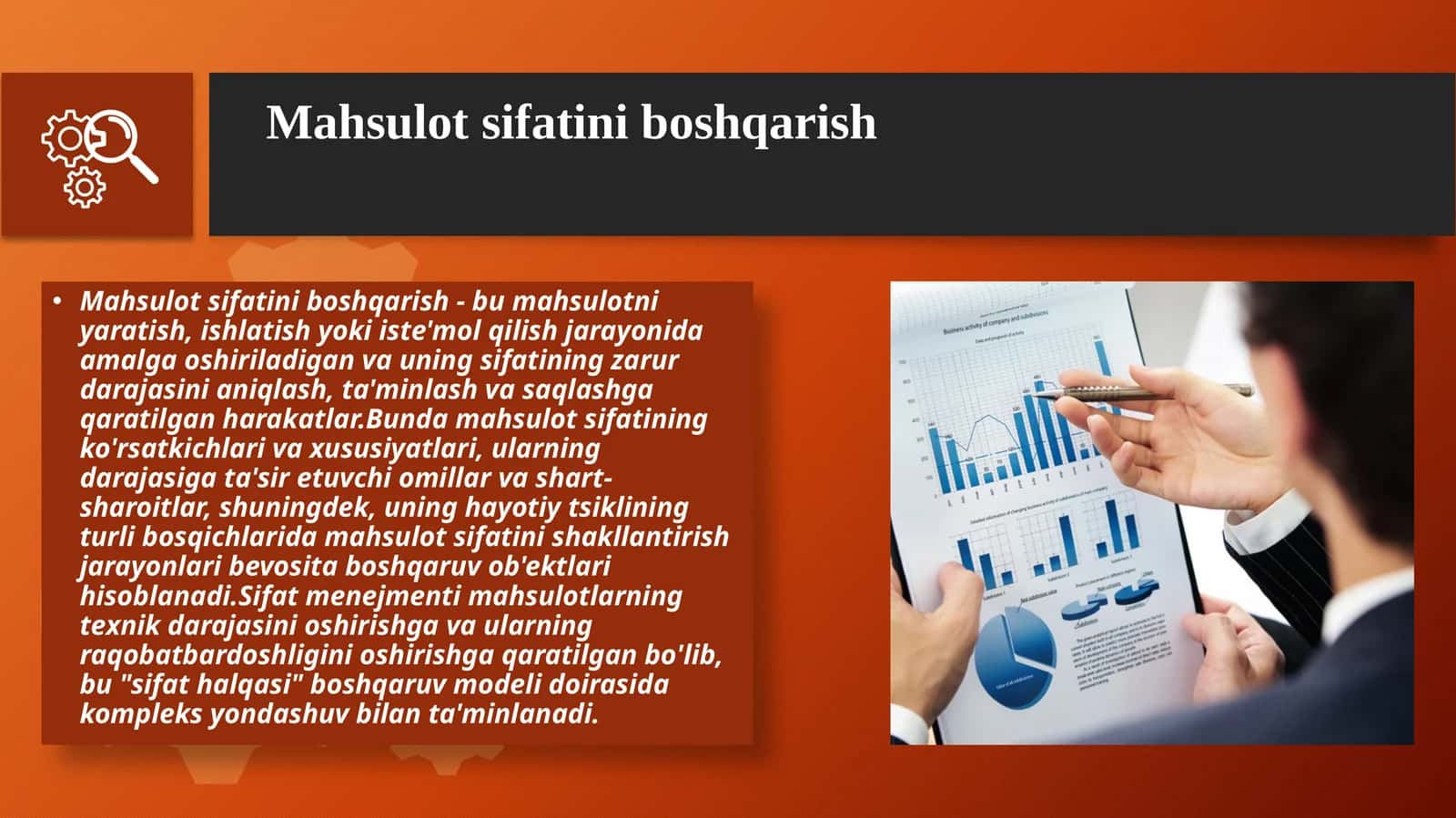 Mahsulot sifatini boshqarish 1