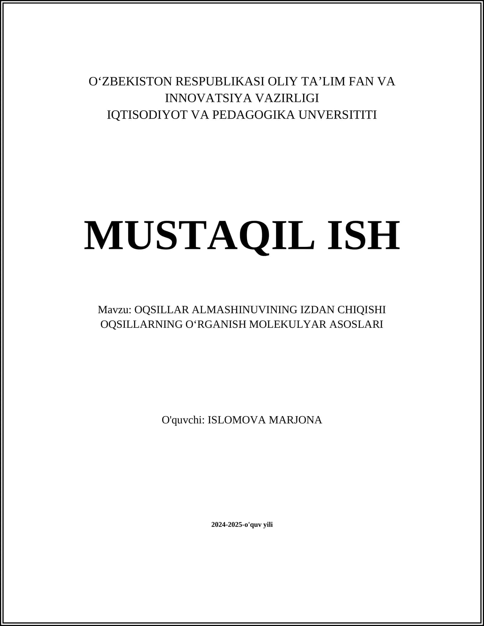 Oqsillar Almashinuvi 1