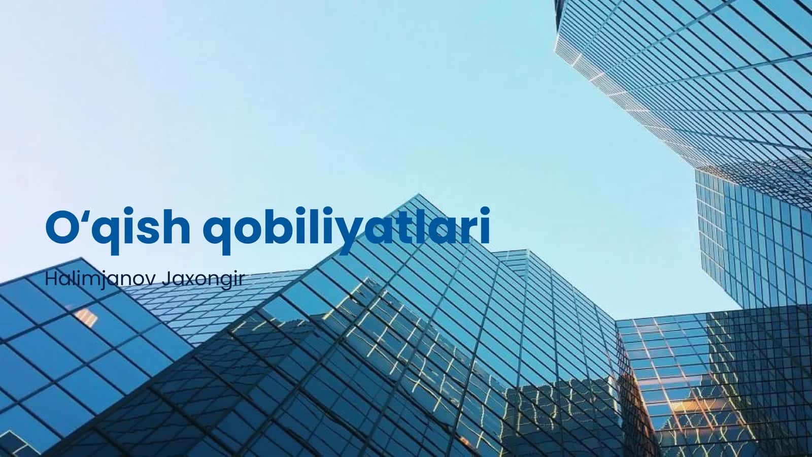 O'qish qobiliyatlari 1