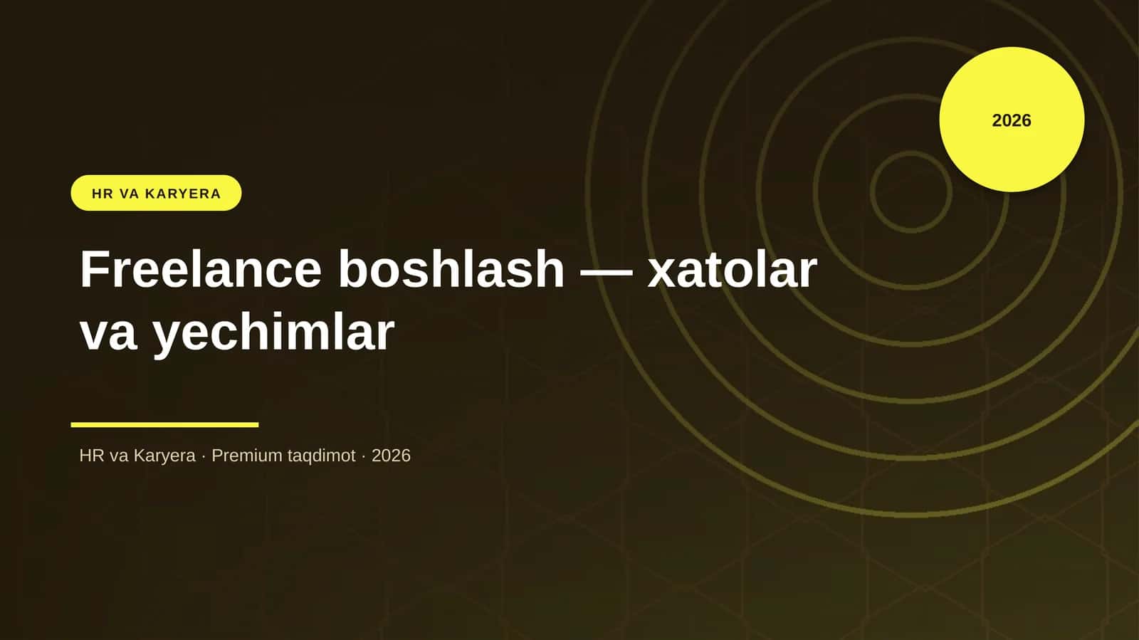 Freelance boshlash — xatolar va yechimlar 1