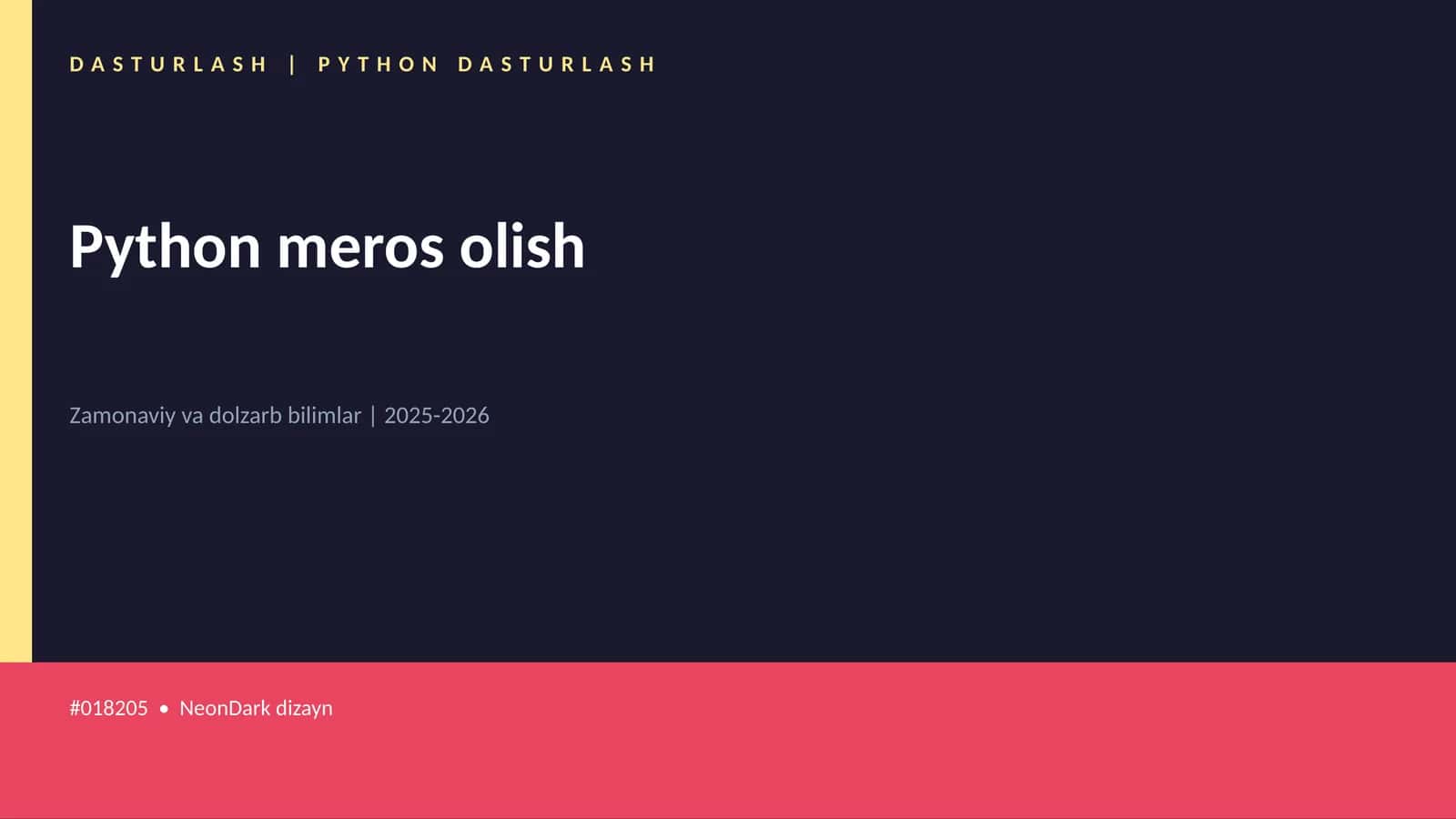 Python meros olish 1