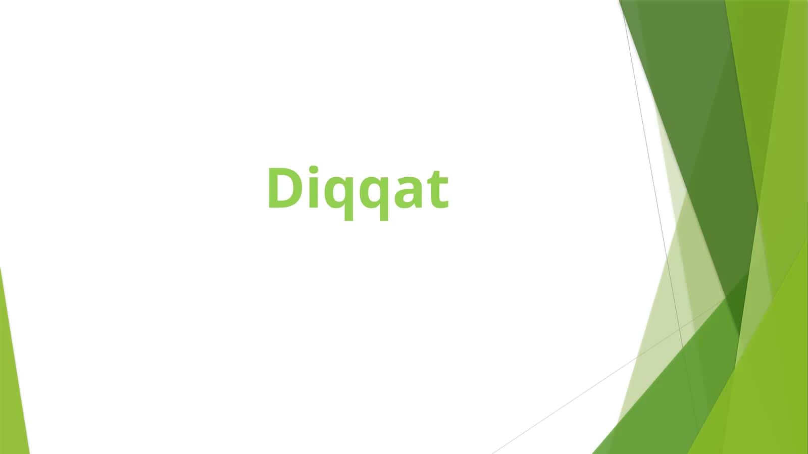 Diqqat 1
