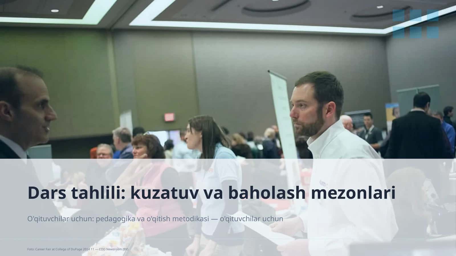 Dars tahlili: kuzatuv va baholash mezonlari 1