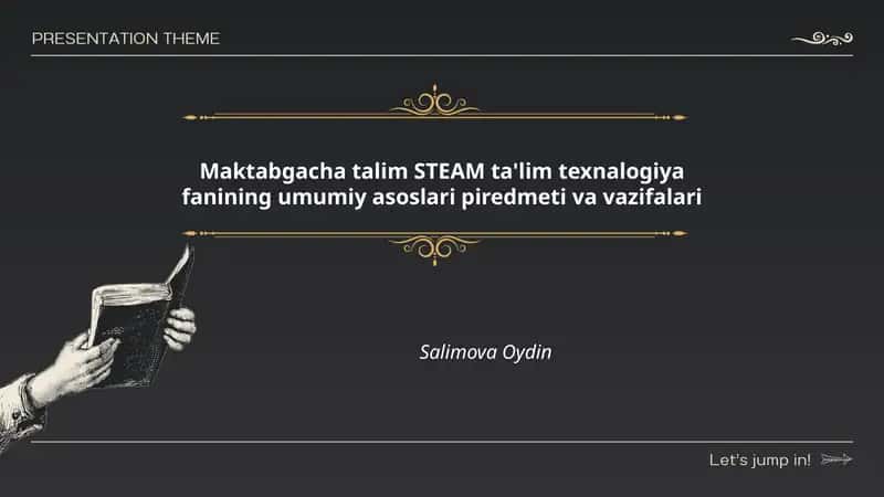 Maktabgacha talim STEAM ta'lim texnalogiya fanining umumiy asoslari piredmeti va vazifalari 1