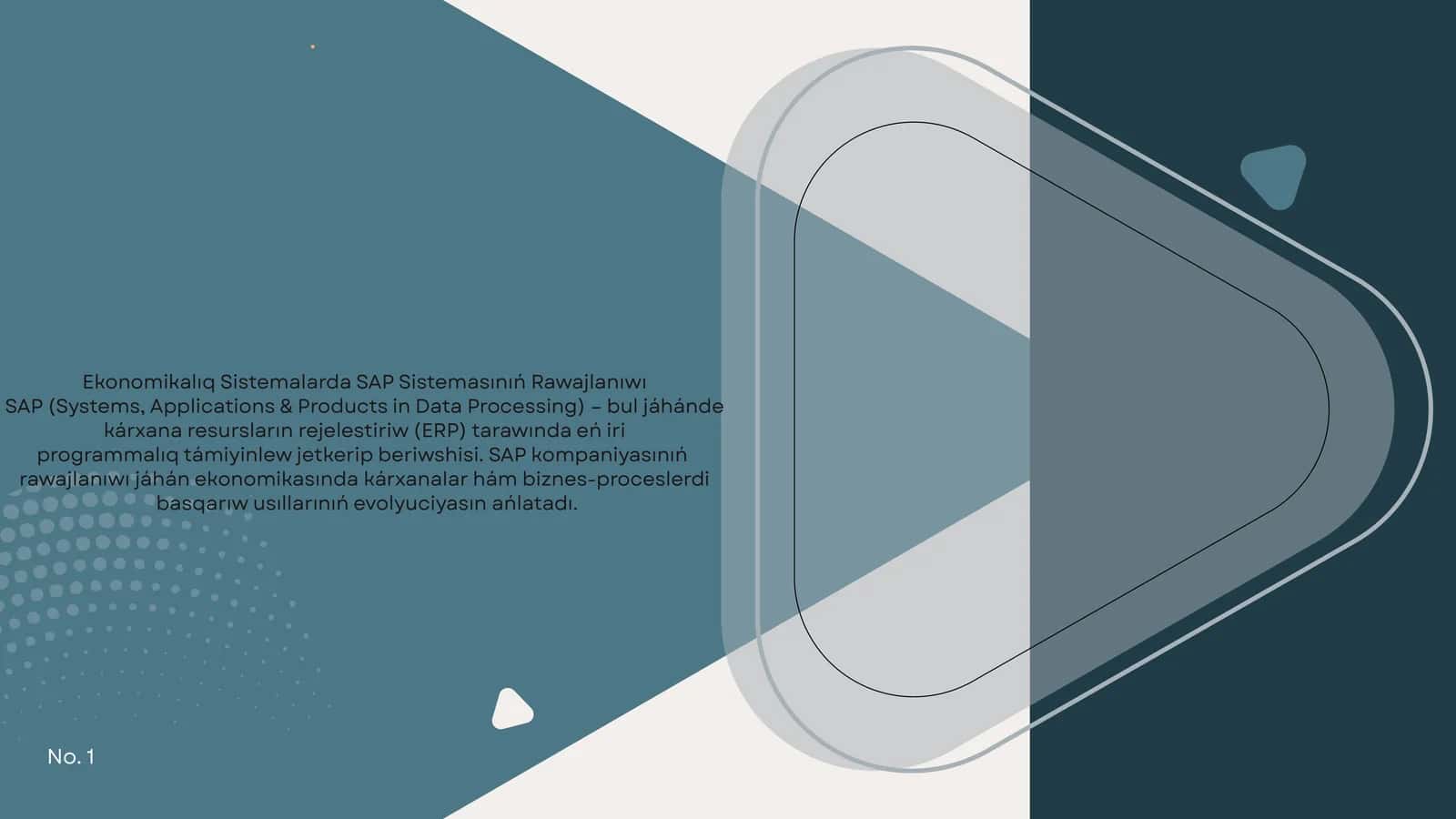 Ekonomikalıq Sistemalarda SAP Sistemasınıń Rawajlanıwı 1