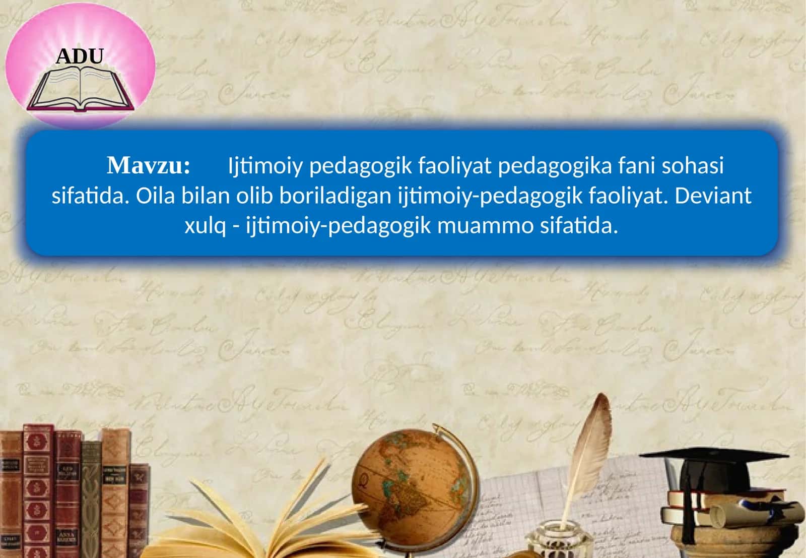 Ijtimoiy pedagogik faoliyat 1