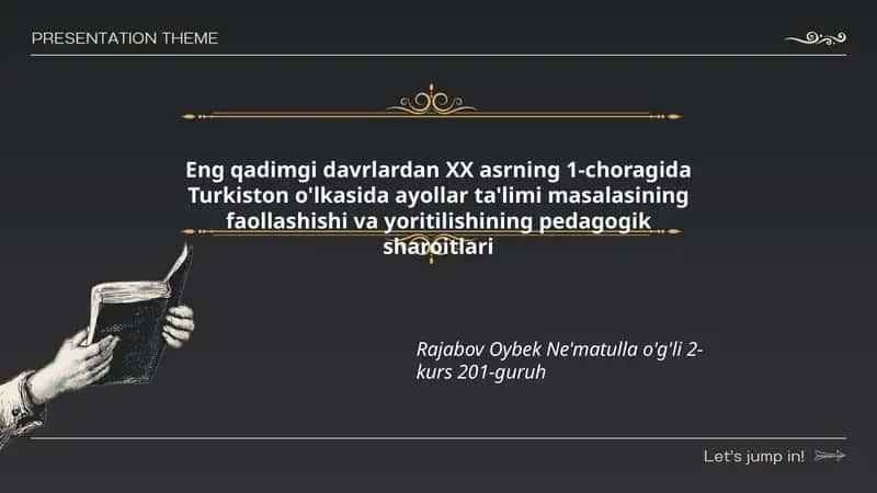 Ayollar ta'limi masalasining faollashishi va yoritilishining pedagogik sharoitlari 1