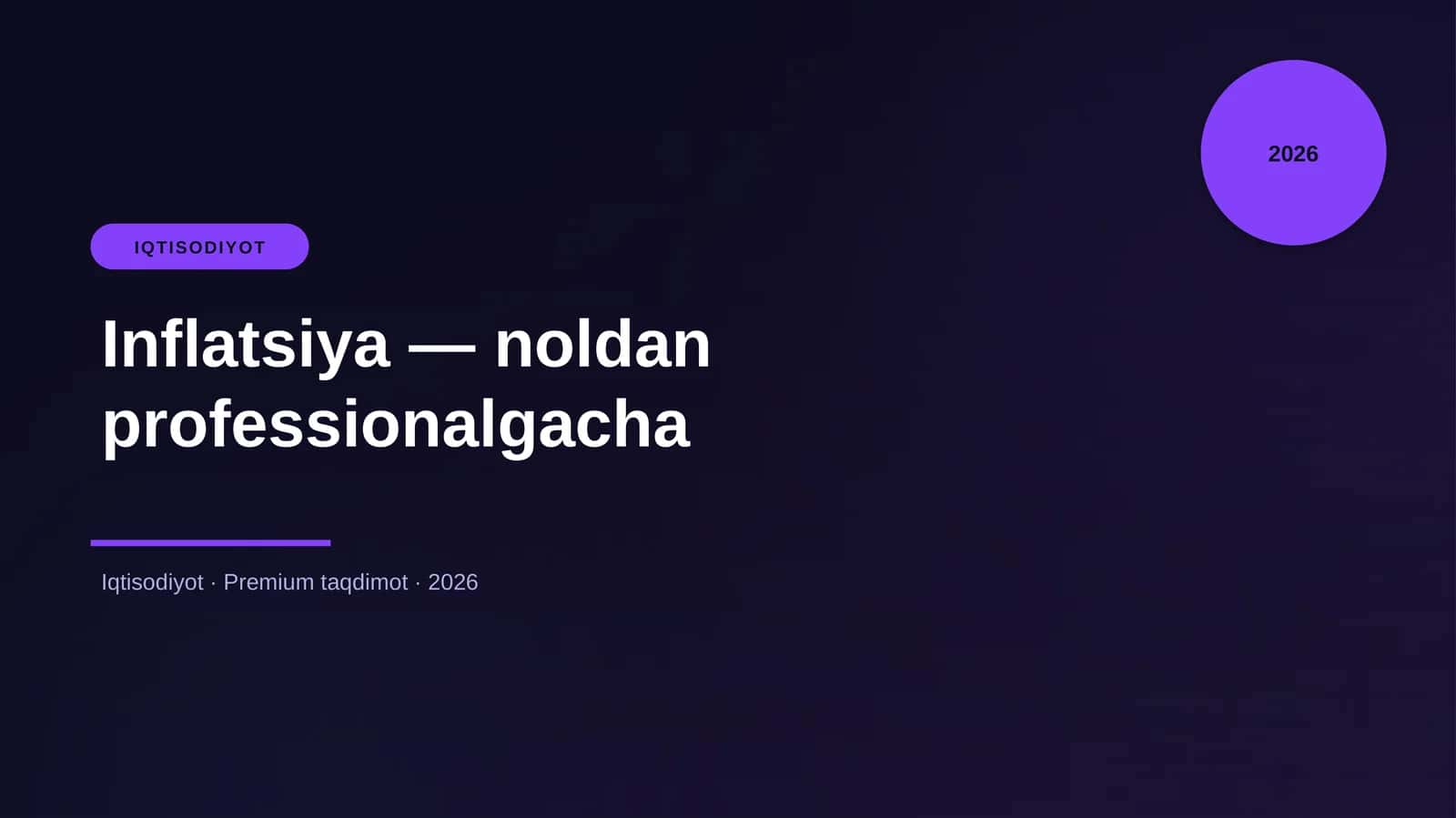 Inflatsiya — noldan professionalgacha 1