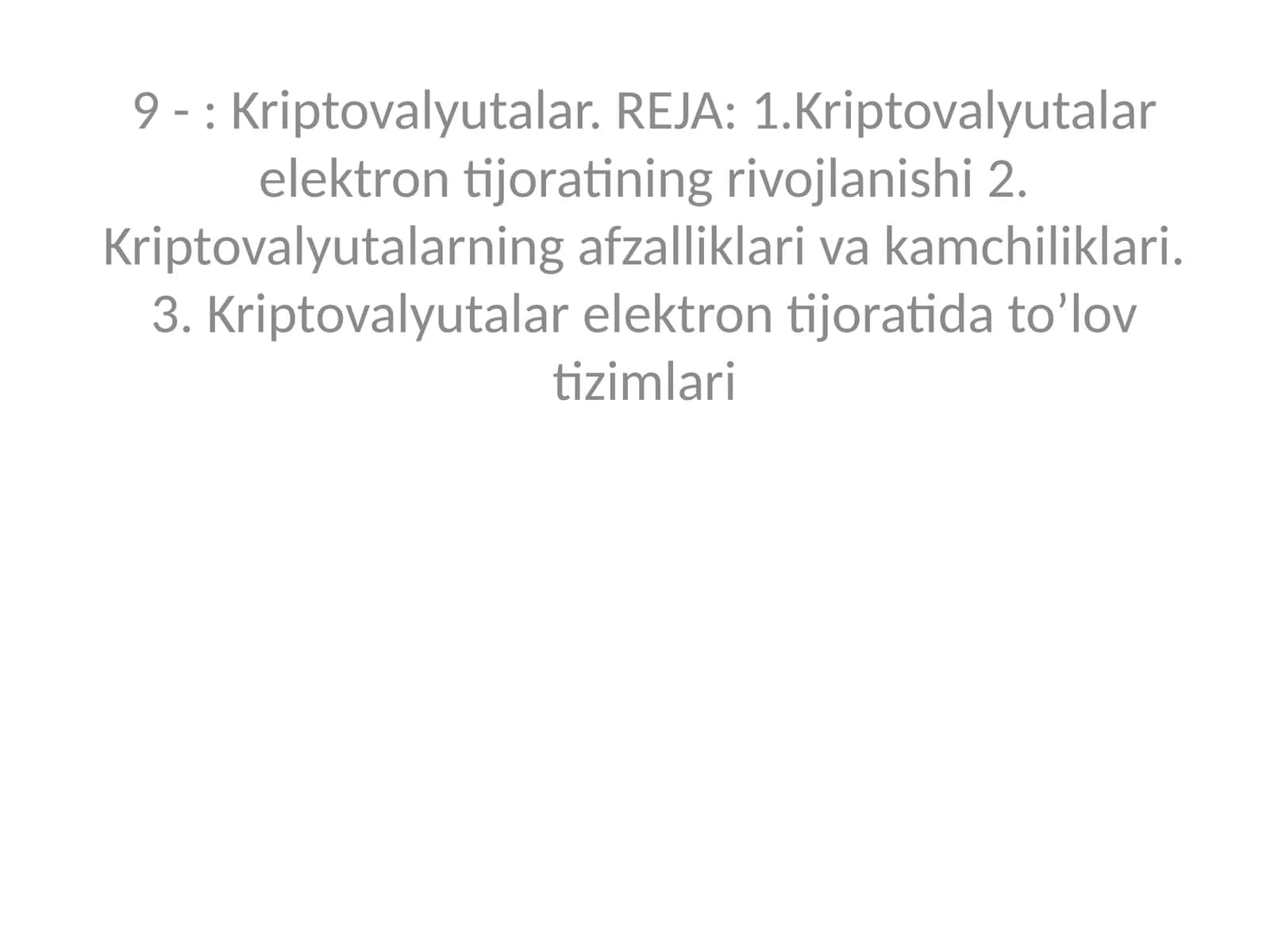 Kriptovalyutalar 1