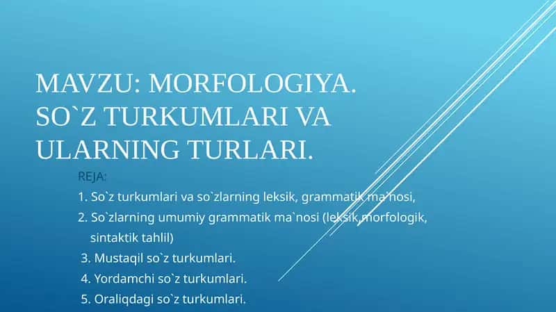 MUSTaqil so`z turkumlari 1