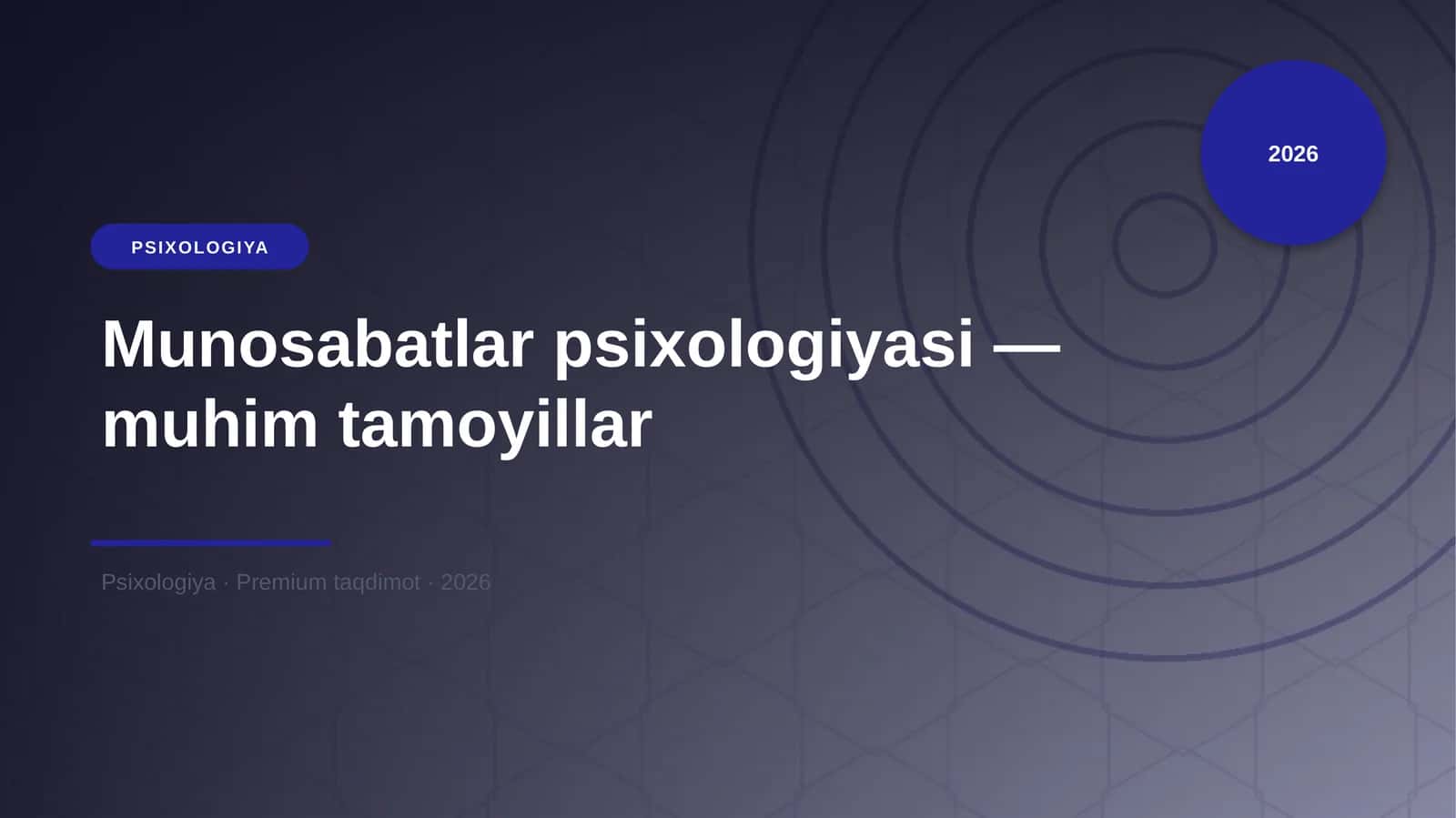 Munosabatlar psixologiyasi — muhim tamoyillar 1