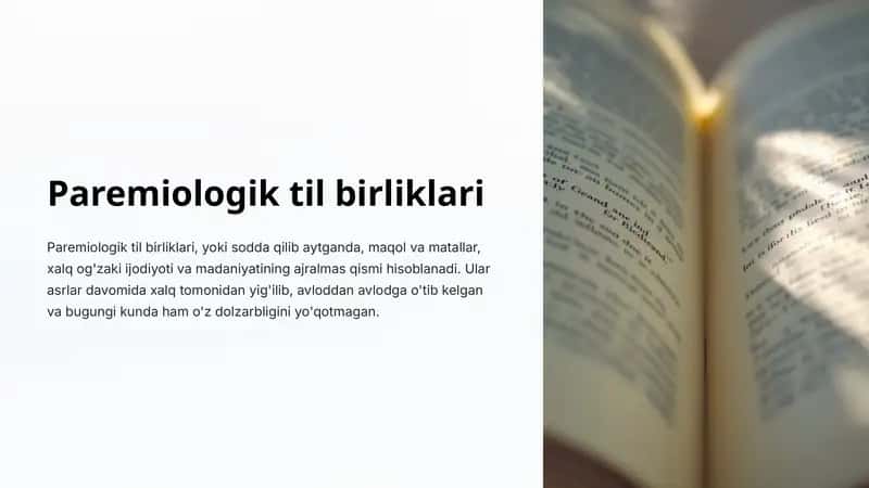 Paremiologik til birliklari 1