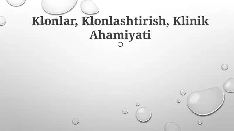 Klonlash asoslari 1