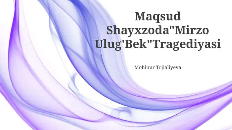 "Mirzo Ulug'Bek" Tragediyasi 1