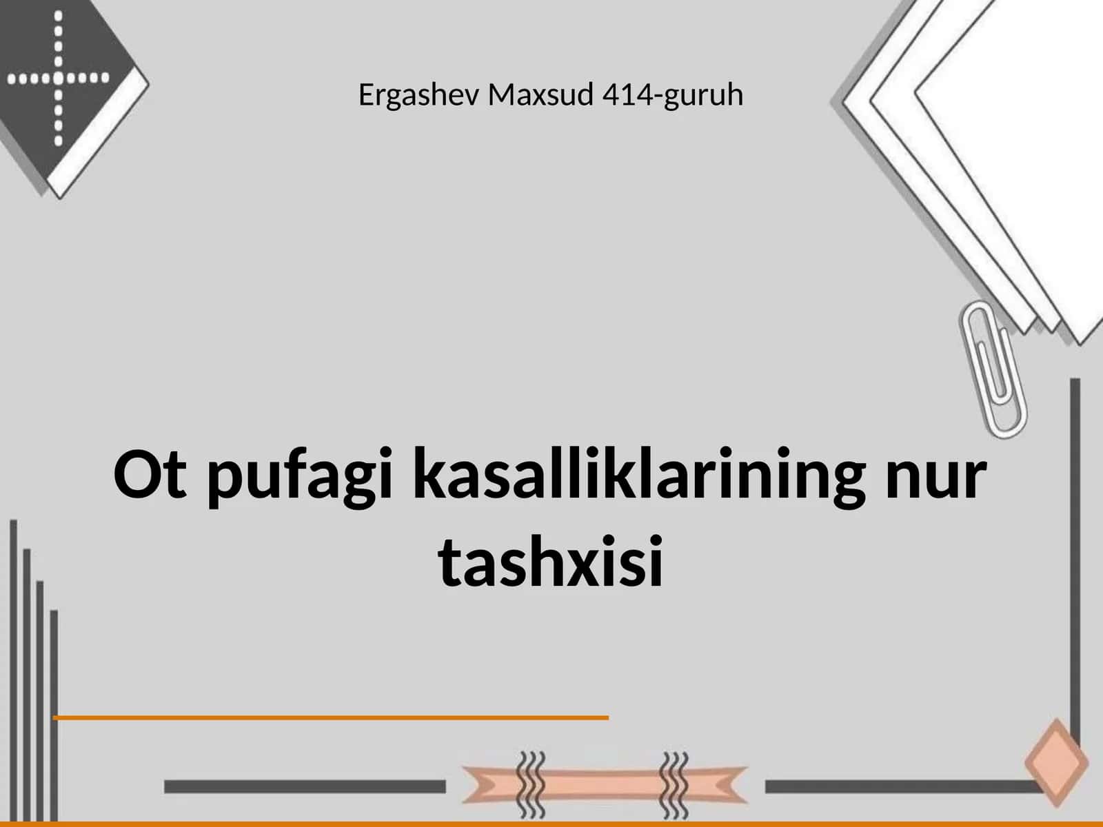 Ot pufagi kasalliklarining nur tashxisi 1