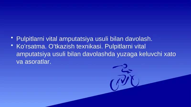 Pulpitlarni vital amputatsiya usuli bilan davolash 1